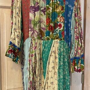 Floral Patchwork Long Sleeve Dress